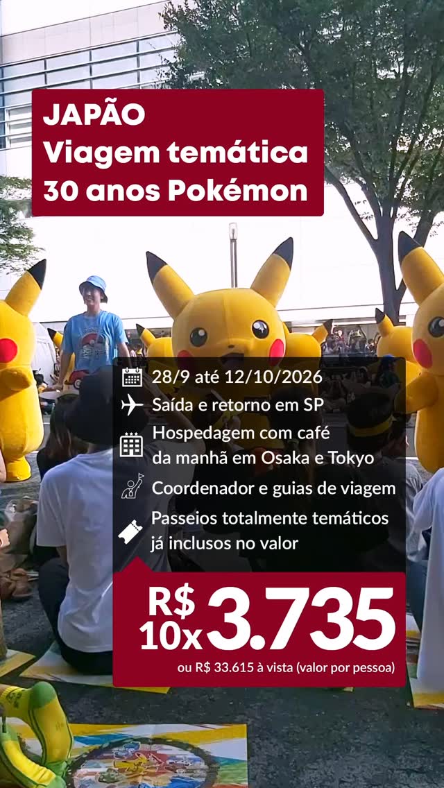 🔥 ÚLTIMAS VAGAS 🔥Viva essa grande aventura cheia de emoções com a gente! Para saber mais sobre o roteiro e formas de pagamento, manda uma DM!#turismojapão #pokemon #jornadajapão #viagemjapão #culturajaponesa
