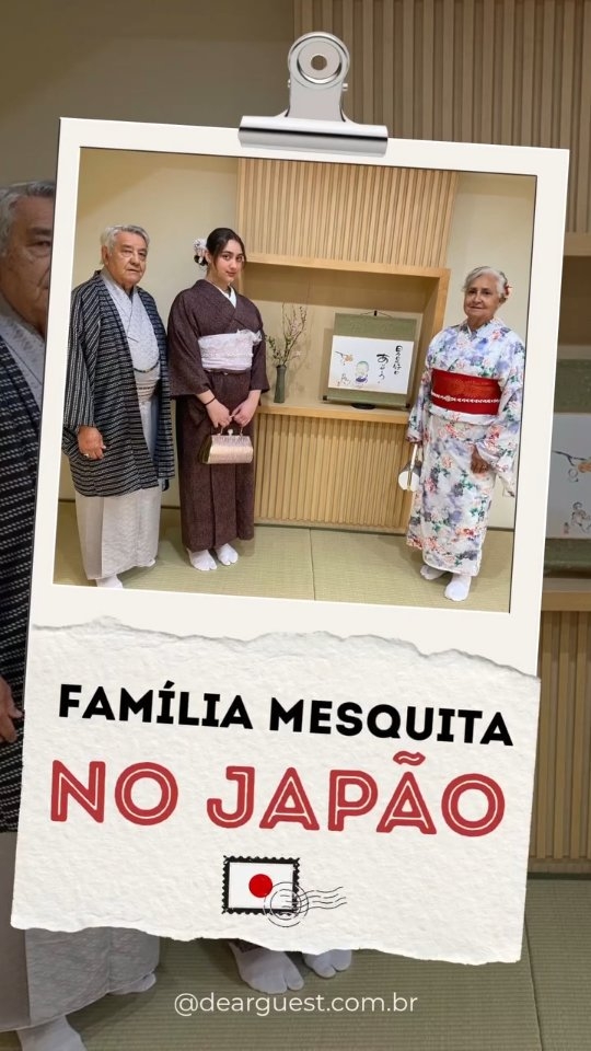 Recentemente, organizamos a jornada da Família Mesquita pelo Japão e o grande desafio foi conciliar os interesses de avós na faixa dos 70 anos e de uma neta de 18 anos. Como eles já são muito viajados, nosso papel foi criar uma logística que equilibrasse o conforto que os avós precisavam com as experiências geek que a neta queria viver. 🗺️Para que todos aproveitassem sem abrir mão do próprio ritmo, desenhamos roteiros paralelos. Em alguns dias, os avós aproveitavam um tipo de passeio específico, enquanto a neta passeava em locais sozinha, como  a ida para Nagoya. Nosso concierge também garantiu acessos bem difíceis, como os ingressos premium para o Studio Ghibli e as reservas para o Trem-Bala da Hello Kitty. 🚄 Sem contar o suporte de transfer e guia presencial.O resultado foi uma viagem fluida, onde eles compartilharam os momentos principais juntos e mantiveram a independência nos horários específicos. É exatamente assim que trabalhamos por aqui, desenhando um roteiro para que todos vivam o Japão do seu jeito, de forma integrada e leve.Se você planeja conhecer o Japão e quer uma dinâmica personalizada, conte com a gente para estruturar a sua viagem. 🇯🇵#viagemjapão #turismojapão #roteirojapão #dearguest
